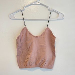 NWT - Free People - Skinny Strap Seamless Brami - M/L - rose color